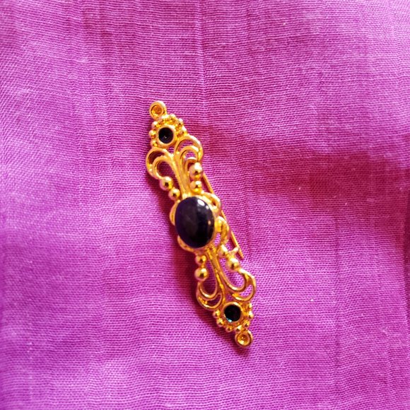 Lot Vintage Vtg Gold Silver Brass Metal 10 Brooches Pins Clips 1 Pair Shoe Clips - Picture 3 of 13